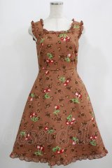 MILK / チェリーローズワンピース  キャラメル H-25-09-16-015-ML-OP-KB-ZH