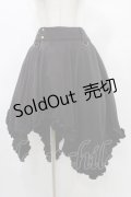 Na+H / アシメ巻きスカート  黒 H-25-09-17-1029-PU-SK-KB-ZH