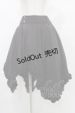 画像1: Na+H / アシメ巻きスカート  黒 H-25-09-17-1029-PU-SK-KB-ZH