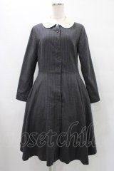 Jane Marple / カラーストライプワンピース M グレー H-25-09-17-1030-JM-OP-KB-ZH