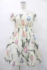 MILK / チューリーロマンスワンピース  クリームシャーベット H-25-09-17-1032-ML-OP-KB-ZH