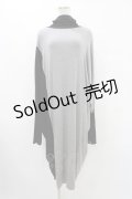NieR Clothing / 配色ハイネックワンピース  黒×グレー H-25-09-17-1034-PU-OP-KB-ZH