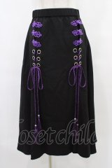 REFLEM / ダブルチャイナレイヤーショートパンツ  ブラック×パープル H-25-09-17-1039-PU-PA-KB-ZH