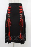 REFLEM / ダブルチャイナレイヤーショートパンツ  ブラック×レッド H-25-09-17-1040-PU-PA-KB-ZH