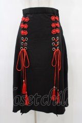 REFLEM / ダブルチャイナレイヤーショートパンツ  ブラック×レッド H-25-09-17-1040-PU-PA-KB-ZH