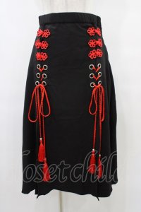 REFLEM / ダブルチャイナレイヤーショートパンツ  ブラック×レッド H-25-09-17-1040-PU-PA-KB-ZH