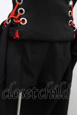 画像3: REFLEM / ダブルチャイナレイヤーショートパンツ  ブラック×レッド H-25-09-17-1040-PU-PA-KB-ZH