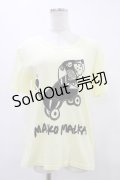 MALKOMALKA / プリントTシャツ  イエロー×黒 H-25-09-17-1042-PU-TO-KB-ZT494