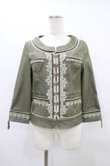 Rozen Kavalier / ノーカラージャケット  グリーン H-25-09-17-1043-OO-JA-KB-ZH