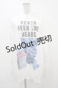 MILKBOY / NEVER FEED BEAR HOODY L ホワイト H-25-09-17-1051-MB-TO-KB-ZH