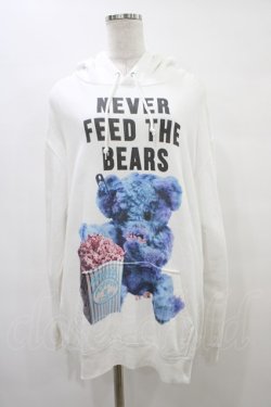 画像1: MILKBOY / NEVER FEED BEAR HOODY L ホワイト H-25-09-17-1051-MB-TO-KB-ZH
