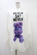 MILKBOY / NEVER SAY NEVER HOODIE  ホワイト H-25-09-17-1052-MB-TO-KB-ZH