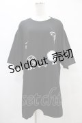 NieR Clothing / プリントCOTTON CUTSEW XXXL 黒 H-25-09-17-1056-PU-TO-KB-ZH