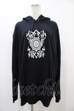 画像1: NieR Clothing / プリントプルパーカー  黒 H-25-09-17-1059-PU-TO-KB-ZH