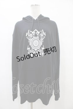 画像1: NieR Clothing / プリントプルパーカー  黒 H-25-09-17-1059-PU-TO-KB-ZH