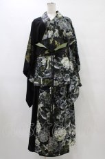 画像1: Qutie Frash / 浴衣SET  ブラック×ゴールド H-25-09-17-1011-QU-OP-KB-ZH (1)
