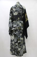画像2: Qutie Frash / 浴衣SET  ブラック×ゴールド H-25-09-17-1011-QU-OP-KB-ZH (2)