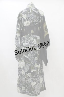 画像2: Qutie Frash / 浴衣SET  ブラック×ゴールド H-25-09-17-1011-QU-OP-KB-ZH