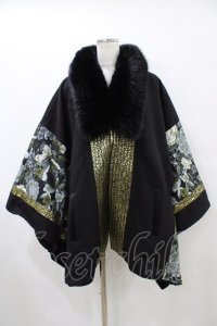 Qutie Frash / ポンチョコート  ブラック H-25-09-17-1012-QU-CO-KB-ZH