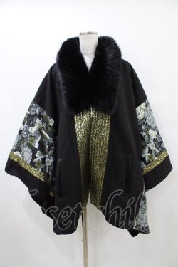 画像1: Qutie Frash / ポンチョコート  ブラック H-25-09-17-1012-QU-CO-KB-ZH