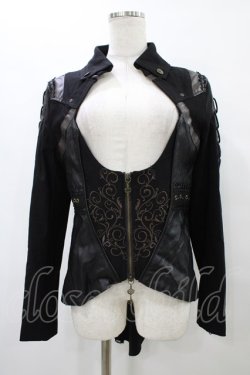 画像1: Rozen Kavalier / 異素材切替刺繍ジャケット  黒 H-25-09-17-1015-OO-JA-KB-ZH
