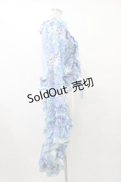 画像3: Qutie Frash / 着物フリルショートカーデ  ブルー H-25-09-17-1019-QU-TO-KB-ZH
