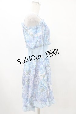 画像3: Qutie Frash / 和柄オフショルチュニック  ブルー H-25-09-17-1020-QU-TO-KB-ZH