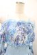 画像4: Qutie Frash / 和柄オフショルチュニック  ブルー H-25-09-17-1020-QU-TO-KB-ZH (4)