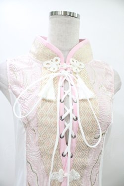画像4: Qutie Frash / 胸開きチャイナチュニック  ピンク H-25-09-17-1022-QU-TO-KB-ZH