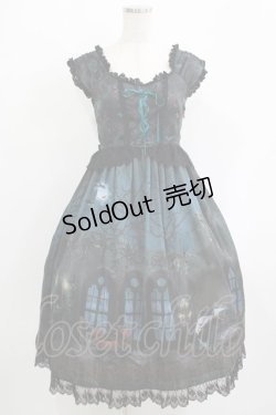 画像1: ALICE and the PIRATES / Vampire Nocturne柄ジャンパースカートII Free グリーン H-25-09-18-001-PA-OP-NS-ZH