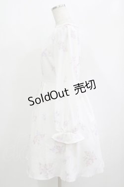 画像2: LODISPOTTO / 肩リボンオリジナル花柄ワンピース M オフ H-25-09-18-026-LO-OP-NS-ZH