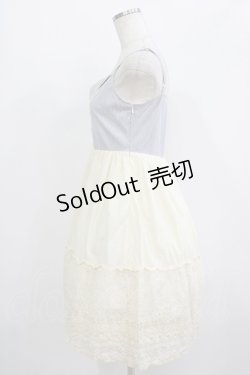 画像2: Blue rouge / ストライプ切替ワンピース Free 生成り H-25-09-18-027-CA-OP-NS-ZH