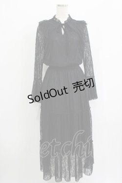 画像1: axes femme / 総レースワンピース M ブラック H-25-09-18-030-AX-OP-NS-ZH