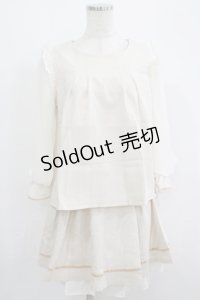 axes femme POETIQUE / ブラウス×PTセットアップ M 生成り H-25-09-18-032-AX-OP-NS-ZH