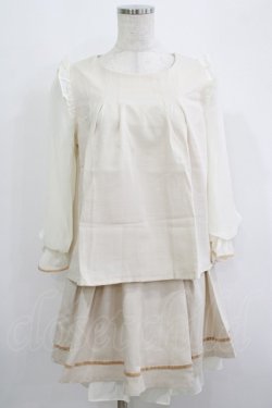 画像1: axes femme POETIQUE / ブラウス×PTセットアップ M 生成り H-25-09-18-032-AX-OP-NS-ZH