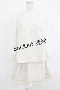 画像1: axes femme POETIQUE / ブラウス×PTセットアップ M 生成り H-25-09-18-032-AX-OP-NS-ZH