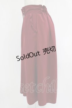 画像2: axes femme / フロント編み上げワイドパンツ M ワイン H-25-09-18-033-AX-PA-NS-ZH