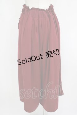 画像3: axes femme / フロント編み上げワイドパンツ M ワイン H-25-09-18-033-AX-PA-NS-ZH