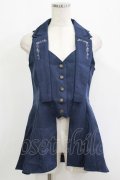 axes femme / バックタックロングベスト M ネイビー H-25-09-18-034-AX-JA-NS-ZH