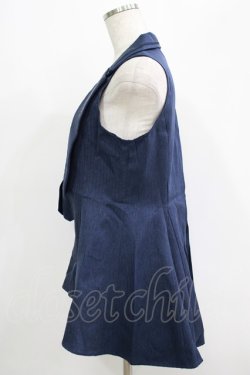 画像2: axes femme / バックタックロングベスト M ネイビー H-25-09-18-034-AX-JA-NS-ZH