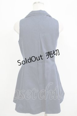 画像3: axes femme / バックタックロングベスト M ネイビー H-25-09-18-034-AX-JA-NS-ZH