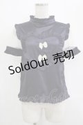 Ank Rouge / ドットチュールハートサテンブラウス M ネイビー H-25-09-18-037-CA-BL-NS-ZH