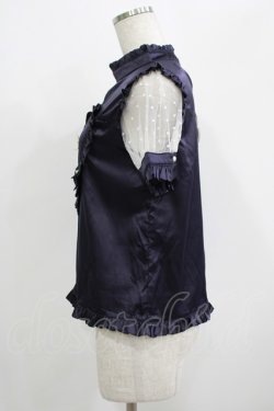 画像2: Ank Rouge / ドットチュールハートサテンブラウス M ネイビー H-25-09-18-037-CA-BL-NS-ZH