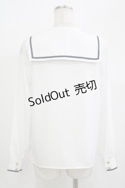 画像3: Amavel / スクエアカラータイ付きブラウス  オフ H-25-09-18-039-CA-BL-NS-ZH