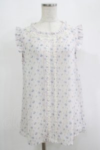 axes femme / 小花柄ノースリブラウス M ピンク H-25-09-18-040-AX-BL-NS-ZH