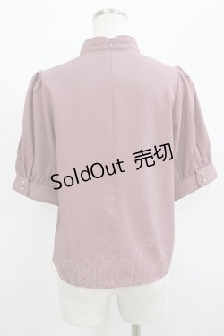 画像3: Amavel / Oriental Arabesqueマオカラー五分袖ブラウス Free ピンク H-25-09-18-041-CA-BL-NS-ZH