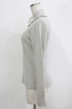 画像2: axes femme / レースアップタートルネックニット M グレー H-25-09-18-045-AX-TO-NS-ZH