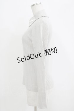 画像2: axes femme / レースアップタートルネックニット M グレー H-25-09-18-045-AX-TO-NS-ZH