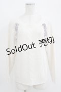 axes femme / ベロアリボンレースアップニット M オフ/ラベンダー H-25-09-18-047-AX-TO-NS-ZH