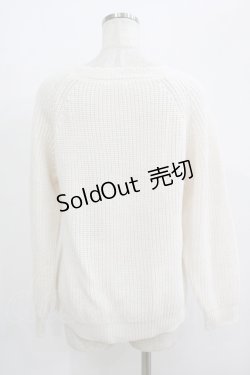 画像3: axes femme / ベロアリボンレースアップニット M オフ/ラベンダー H-25-09-18-047-AX-TO-NS-ZH